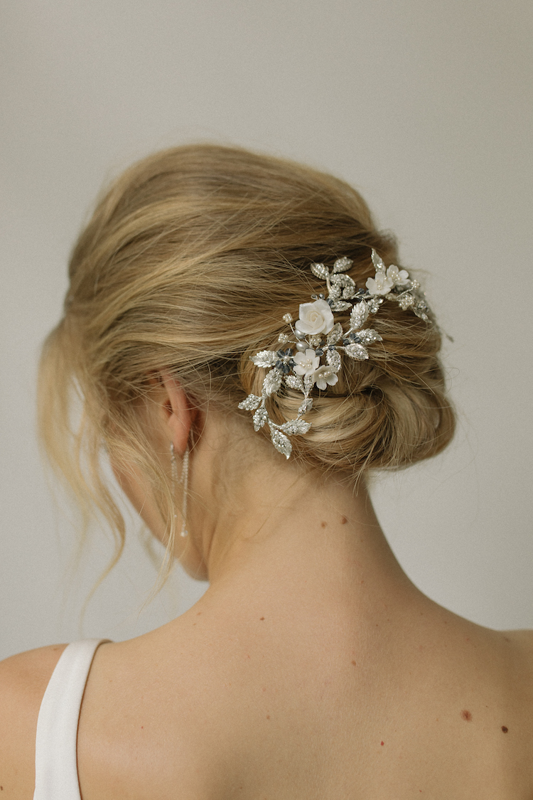 LADY GREY silver floral headpiece 2