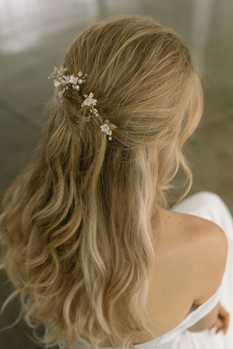 Wedding hair pieces hair down hotsell