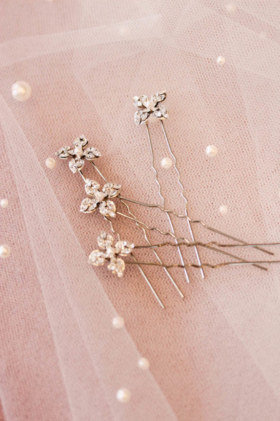 STELLAR crystal hair pins in silver 4
