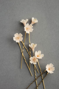 WHISPER blush floral hair pins 2