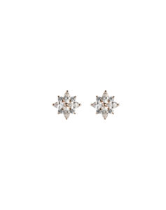 ELIZA rose gold crystal stud earrings