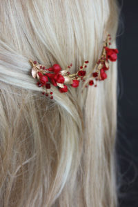 Forbidden Fruit_Red and gold wedding headpiece 6