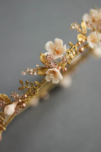 Wild Flowers_gold and blush floral wedding crown 2