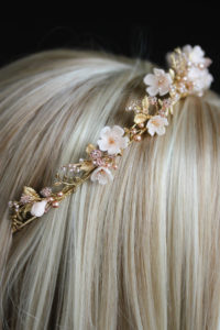 Wild Flowers_gold and blush floral wedding crown 3