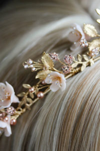 Wild Flowers_gold and blush floral wedding crown 8
