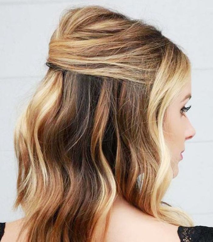 37 beautiful half up half down hairstyles with volume 1