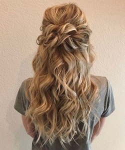 37 beautiful half up half down hairstyles_twisted hair 9