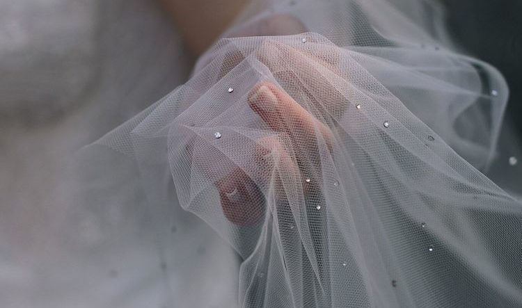 Wedding veils with crystals for the enchanted bride