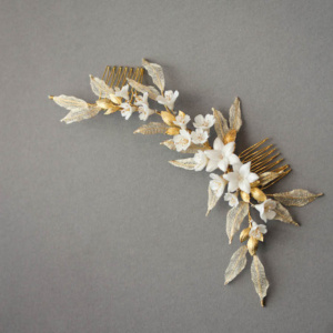 Bespoke for Cathy_gold Versailles wedding headpiece 6