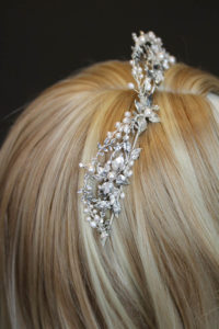 Bespoke for Ryonna_silver wedding crown with pearls 6