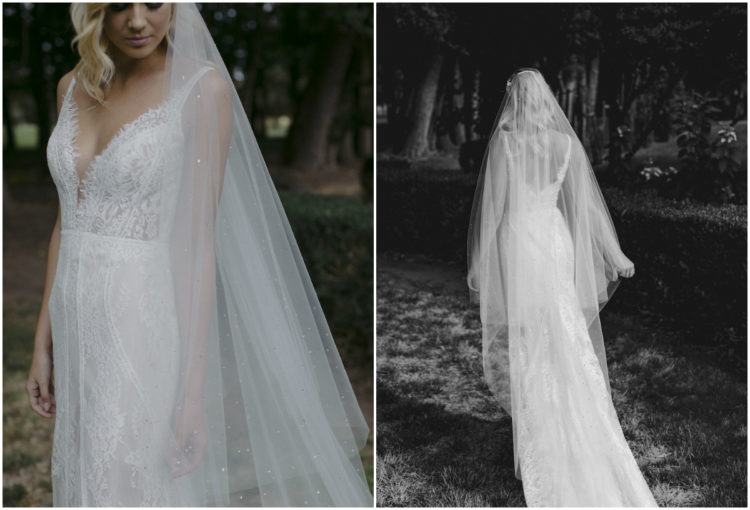 MIDNIGHT crystal wedding veil