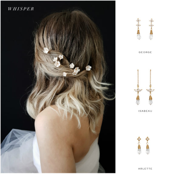 WHISPER hair pins and earring suggestions