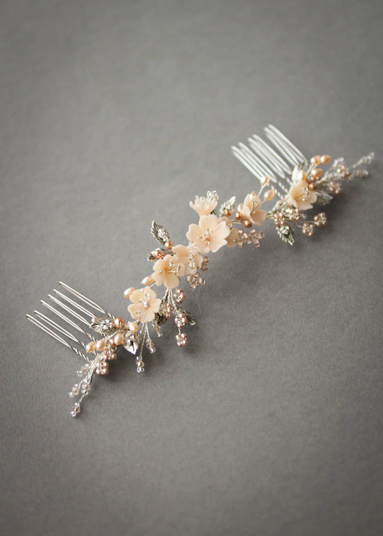 Bespoke for Jessica_silver blush bridal hair vine 7