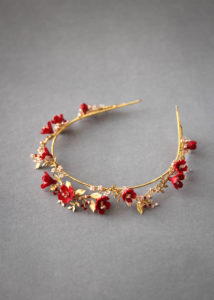 HARVEST red gold wedding crown 1
