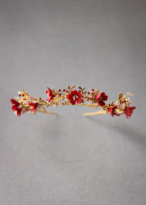 HARVEST red gold wedding crown 11