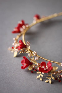 HARVEST red gold wedding crown 6