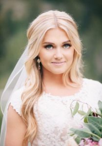 Gorgeous wedding hairstyles with veils_half up hair with veil 3
