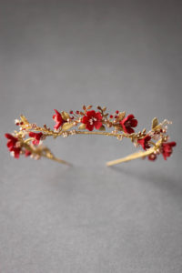 HARVEST red gold wedding crown 2