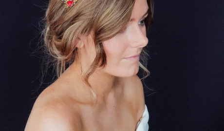 Harvest Red Gold Wedding Tiara 1