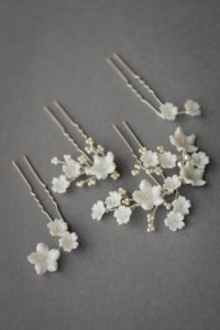 LAURETTE floral wedding hair pins 4