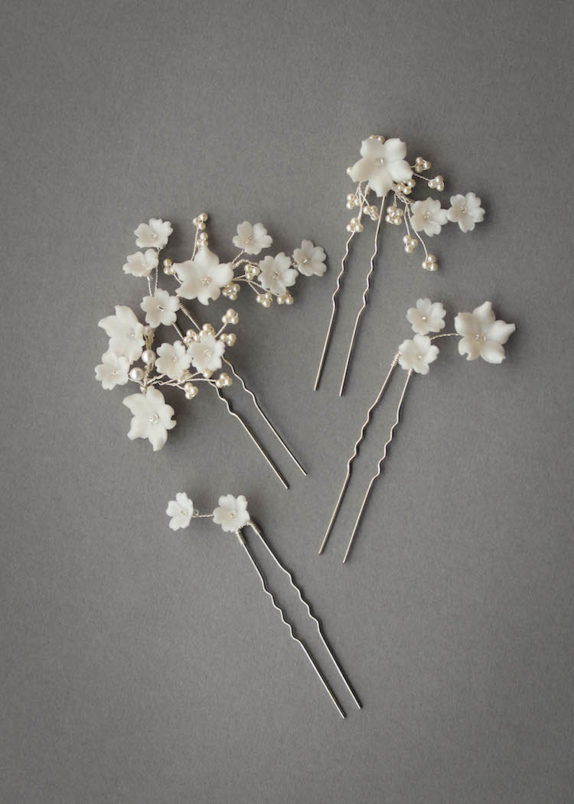 LAURETTE floral wedding hair pins 6