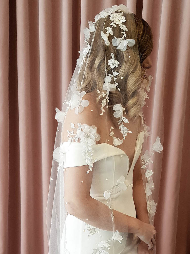 RIVIERA | Floral wedding veil