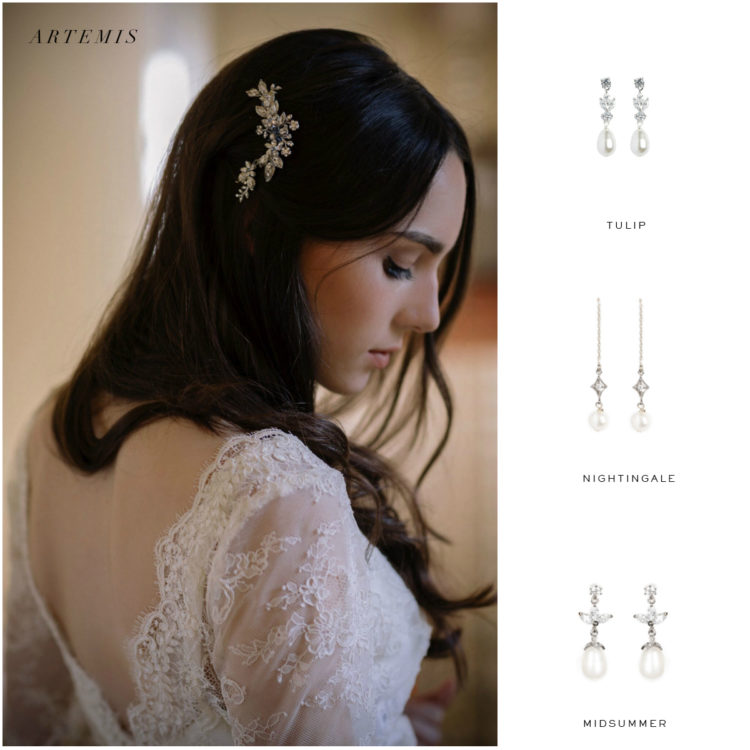 Long sleeves_bridal hair comb and earring suggestions