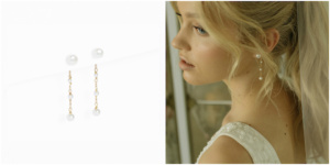 HUGO pearl drop earrings