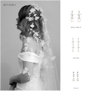 Embellished wedding veil and earring suggestions