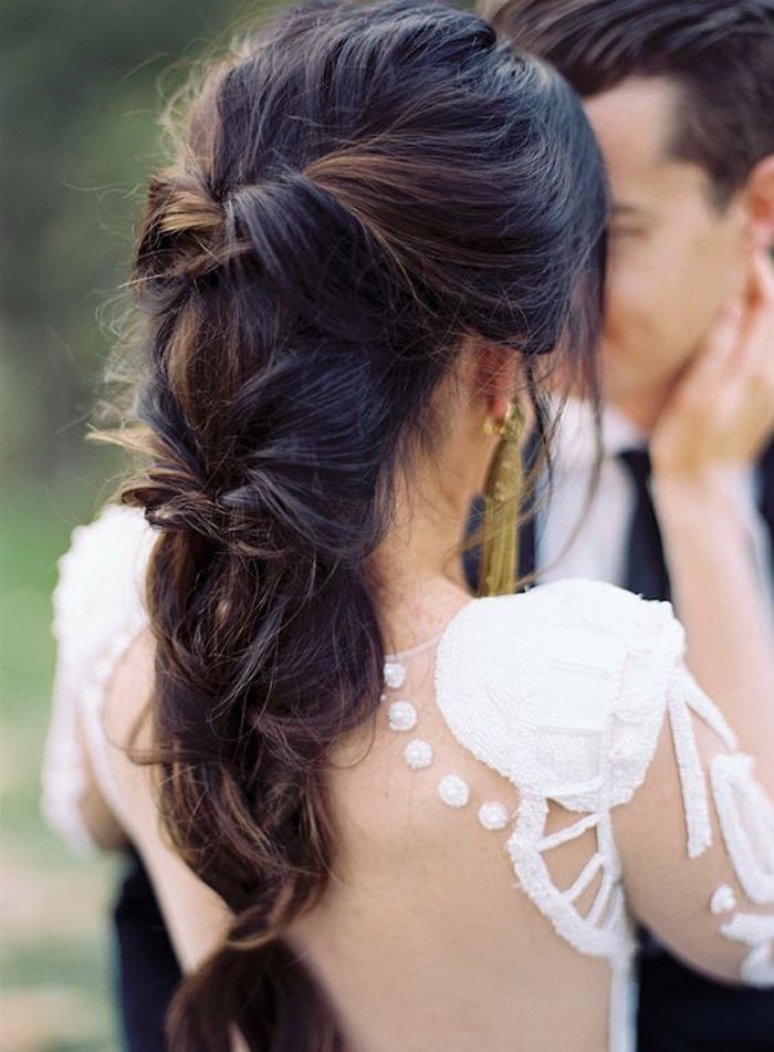 34 beautiful braided wedding hairstyles for the modern bride - TANIA MARAS  | bridal headpieces + wedding veils
