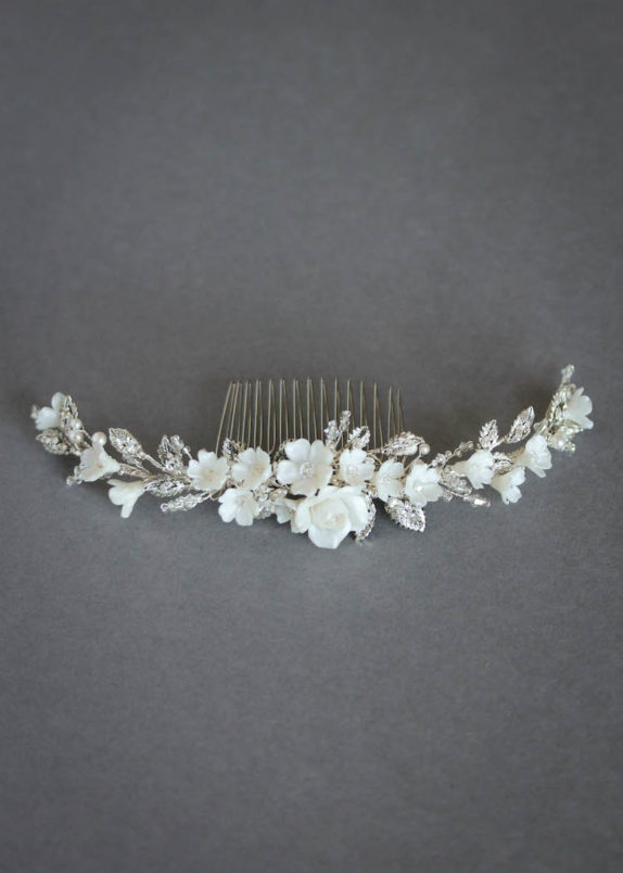 CLARABEL floral bridal tiara 11