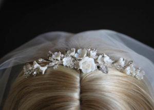 CLARABEL floral bridal tiara 13