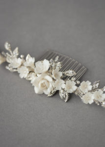 CLARABEL floral bridal tiara 17