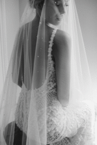 MORNING MIST crystal wedding veil