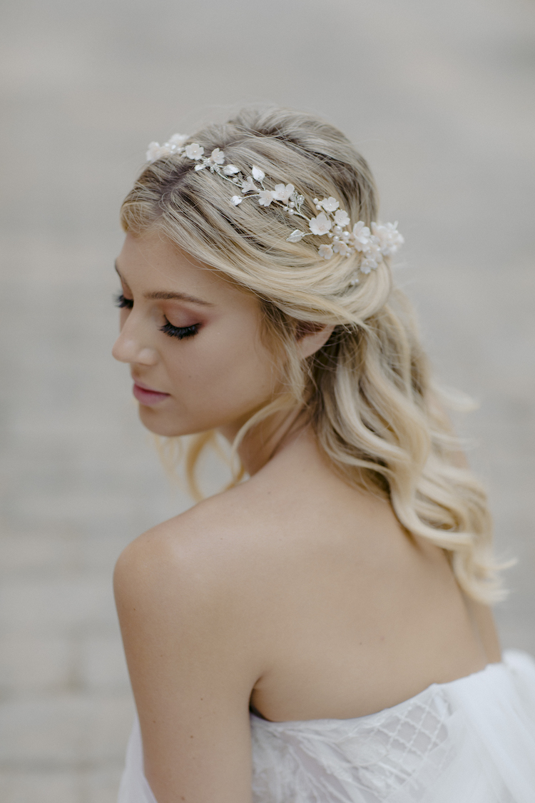 AMORA  Bridal veil with blusher - TANIA MARAS BRIDAL