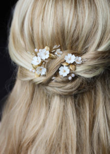 APPLE BLOSSOM floral hair pins 1