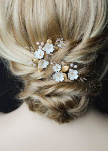 APPLE BLOSSOM floral hair pins 4