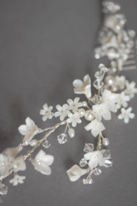 Bespoke for Leona_delicate hair vine with small flowers 2