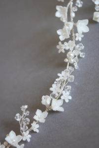 Bespoke for Leona_delicate hair vine with small flowers 7