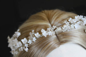 Bespoke for Leona_delicate hair vine with small flowers 9
