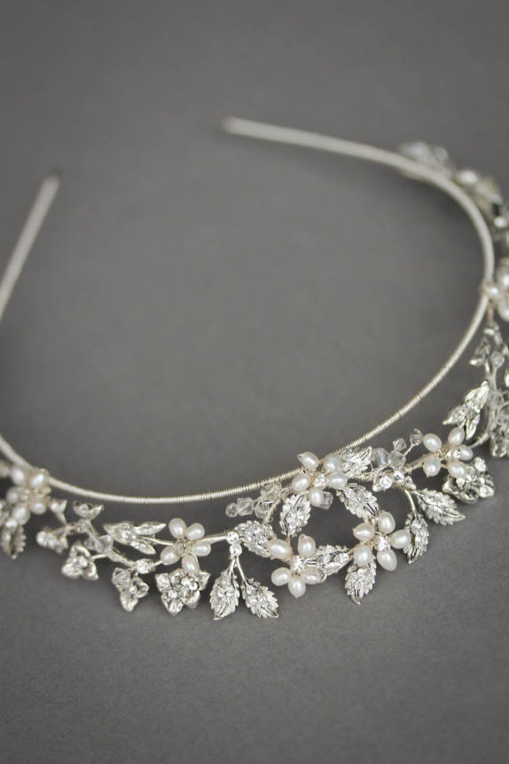 CRESCENT crystal bridal crown 6