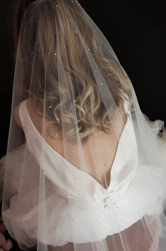 DEWBERRY crystal chapel wedding veil 1