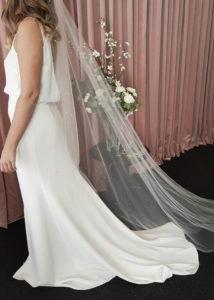 DEWBERRY crystal chapel wedding veil 5