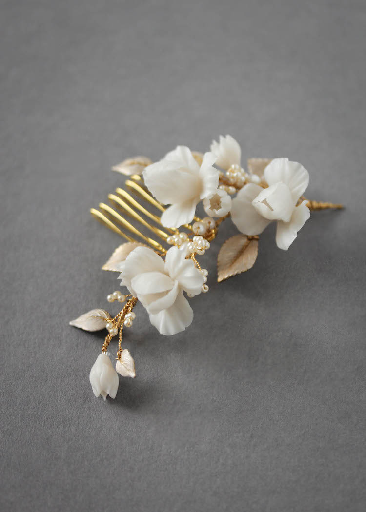 IRIS bridal hair comb 11