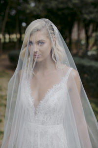 MIDNIGHT long wedding veil with crystals 12
