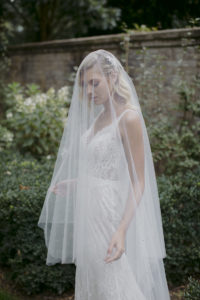 MIDNIGHT long wedding veil with crystals 5