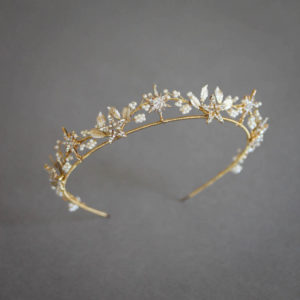 Starry Night_gold wedding crown with stars 1