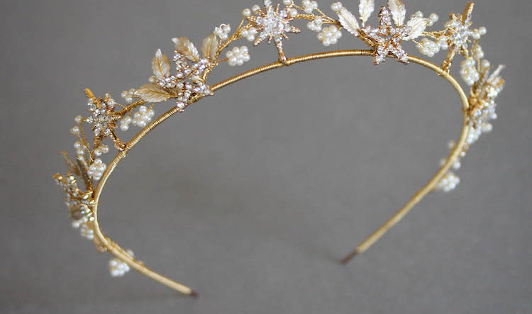 Starry Night | A crystal wedding crown with stars