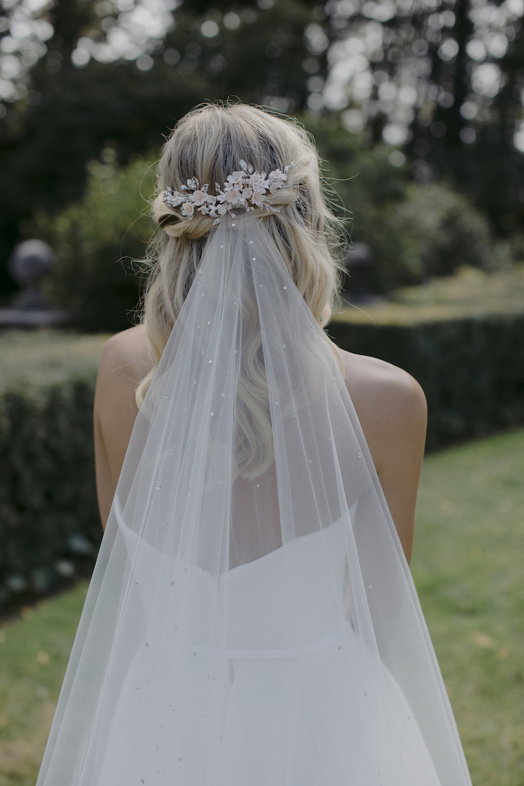 WISTERIA blush wedding headpiece 1