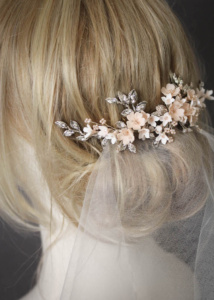 WISTERIA blush wedding headpiece 11